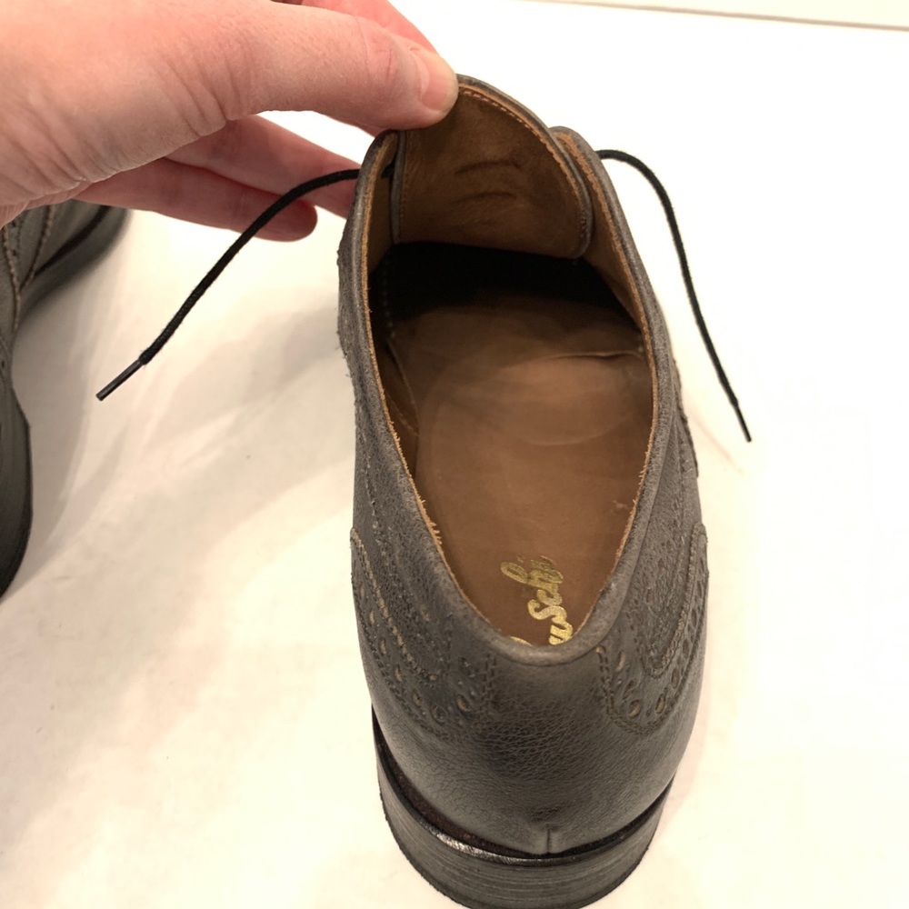 Bruschi Wing-tip Lace Up Oxfords Grey EUC - Picture 7 of 8